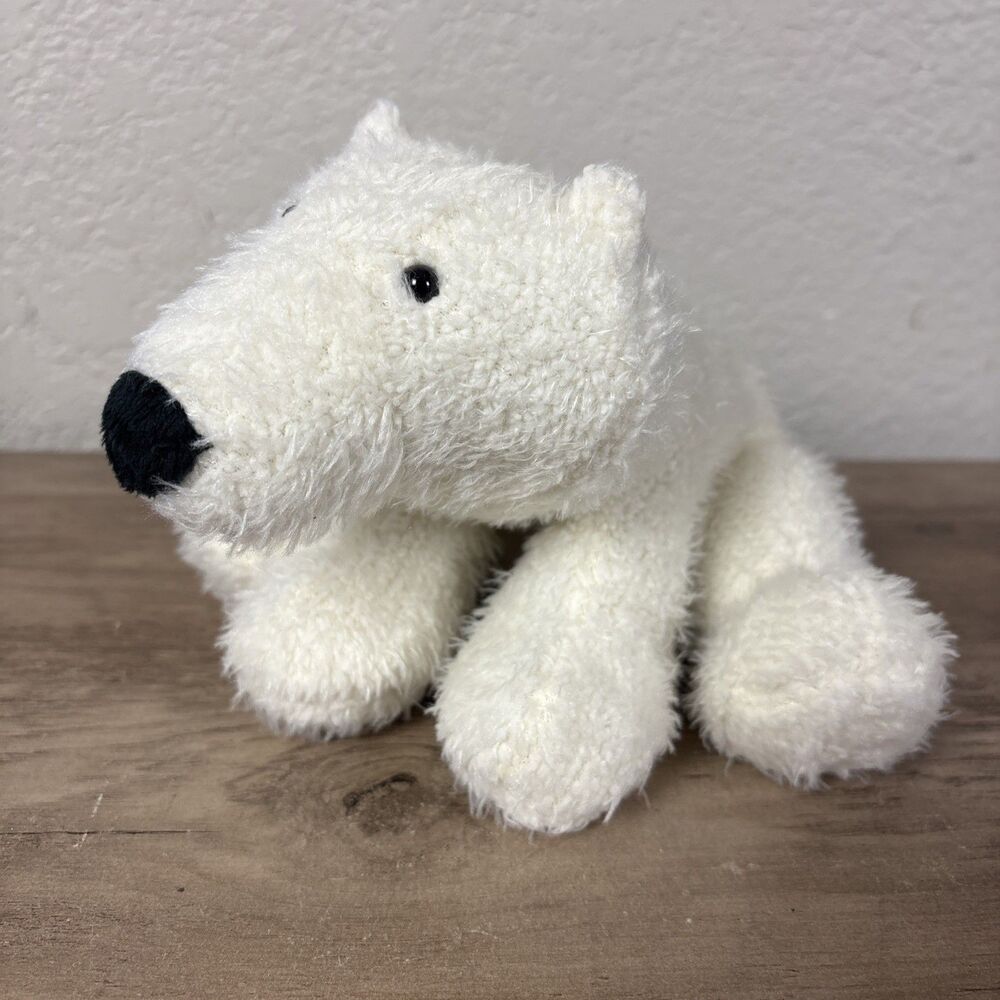 Ganz WEBKINZ White Shaggy Plush Polar Bear Stuffed Animal Toy #HM116 | NO CODE